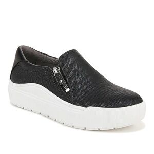 Dr. Scholl's Black and White Slip-On Sneakers